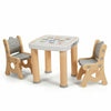 Kids Table & Chair Set Children Art Painting Activity Desk W/Drawers Adjustable