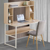Modern Wood Home Study Office Computer Desk Table with Bookshelf Corner Storage