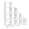 10 Cube Wooden Stairs Bookshelf Bookcase Storage Shelf Unit Display Stand