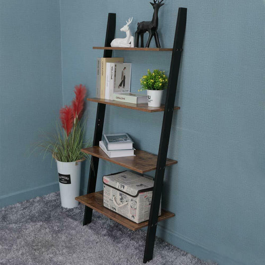Industrial Ladder Shelves Wall Shelf Hanging Rack 4 Tier Storage Shelving Unit