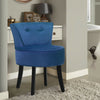 Velvet/Linen Dressing Table Stool Vanity Chair Bedroom Makeup Stool Seat Back