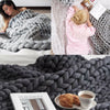 150*200 Multicolor Knitted Blankets Hand Knit Sofa Blanket thick warm Chunky
