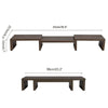 Monitor Stand TV PC Laptop Computer Screen Riser Bookcase Set Wood Brown