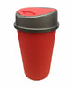 NEW RED TOUCH TOP BIN DUSTBIN RUBBISH BIN KITCHEN HOME PLASTIC (45LITRE)