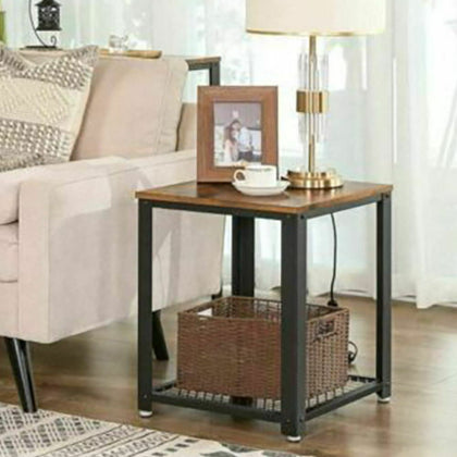 Bedside Table End Table Side Coffee Table Storage Shelves Living Room Bedroom