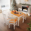 Classic Solid Wooden Wood Dining Table and 4 Chairs Set Kitchen Home Furniture