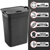 65L Plastic Large Laundry Basket with Lid Washing Hamper Dirty Clothes Storage