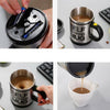 Self Stirring Mug Stainless Steel Lazy Automatic Coffee Tea Milk Mixing Cup Gift