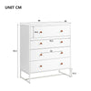 White Modern 4 Chest of Drawers Bedroom Hallway Furniture Clothes Storage