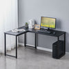 L Shaped Office Desk PC Workstation Corner Table Black Home Office Gaming