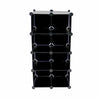 NEW! Interlocking 16 Compartment Shoe Organiser Storage Cube Rack Black