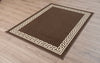 Machine Washable Non Slip Greek Key Kitchen & Hall Runners Rugs Mats Black Grey