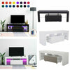 Modern TV Unit Cabinet Stand High Gloss Door and Matt 130cm with RGB LED Light
