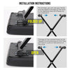 Adjustable Keyboard Stand & Stool X-frame Musical Instrument Seat Bench PU Chair