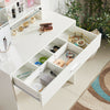 Modern Dressing Table Sliding Mirror Makeup Jewelry Desk w/ Shelf&Drawer Bedroom