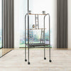 Large Metal Rolling Parrot Bird Play Stand with Wooden Perches Climbing Ladders