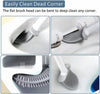 Silicone Toilet Brush with Toilet Brush Holder Set Wall-Mounted Cleaning Brush