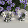 Clear Crystal Glass Door Knob Handle Drawer Cabinet Furniture w/Screws 8*40mm UK