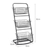 3 Tier Metal Kitchen Fruit Vegetables Basket Magazine Newpaper File Holder Stand