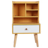 Bedside Tables Nightstand Cabinet with 1 Drawer & Bookshelf Storage Unit Bedroom