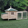 Wooden Chicken Coop with Egg Nesting Box Ducks Hen House Cage Poultry Hutch Run