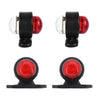 4 Red White Corner Side Marker LED Lights Outline Lamp Truck Trailer Van Bus 12V