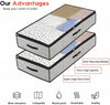 4Pcs Zipped Underbed Clothes Storage Bags Organizer Wardrobe Cube Closet Boxes w