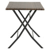 Lightweight Brown Ratten Bistro Set Patio Garden Furniture Table+2Chairs Folding