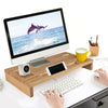 Monitor Stand Riser Table Laptop Tray with Storage Bamboo Computer Stand Desktop
