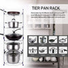 Kitchen 5 Tier Pan Stand Lid Pot Saucepan Storage Organiser Rack Holder Standing