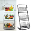 3 Tier Metal Kitchen Fruit Vegetables Basket Magazine Newpaper File Holder Stand