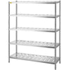 Garage Shelf Heavy Duty Shelving 5-Tier 59.1x17.7x70.9 in Stainless Steel