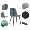 Mondeer Dining Table and 4/6 Upholstered Chairs with Metal Legs Dining Kitchen