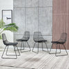 Set of 2 Black Dining Chair Metal Wire Style Chair Kitchen Living Room Home UK
