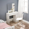 Dressing Table Stool Bedroom Vanity Set Makeup Desk w/Mirror,Drawe
