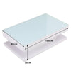 Rectangular High Gloss White Coffee Table with 2 Drawers Shelf Side Centre Stand