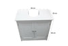 White Wood Under Sink Cabinet Bathroom Storage Unit