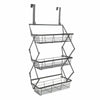Hanging Storage Basket Rack Over Door Tidy Kitchen Bathroom Space Saving Bin