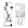 Mondeer Tall Wooden 6 Tier Bookshelf Display Shelf for Living Room Office White
