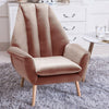 Stylish Upholstered Chair Cosy Sofa Reading Tub Chair Crease Stitched Back Home
