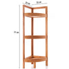 Woodluv 3 Tier Free Standing Bathroom Corner Storage Shelf Storage Unit