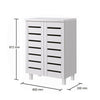 2 Door Shoe Storage Cabinet Footwear Stand Rack Unit Cupboard Sideboard White