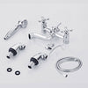 Chrome Traditional Bath Filler Shower Mixer Tap with Handset Bathroom Taps