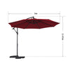 Mondeer 3M Garden Banana Parasol Cantilever Parasol Crank Handle with Solar LED