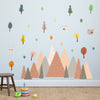 Colourful Rainbow Mountain Children Wall Sticker Nursery Kids Baby Room Decor