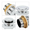 Chrome Waste Disc Pop Unslotted Click Clack Basin Sink Tap Push Up Plug UK