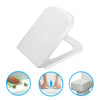 Luxury Square Toilet Seat Heavy Duty White Soft Close Top Quick Release Hinges