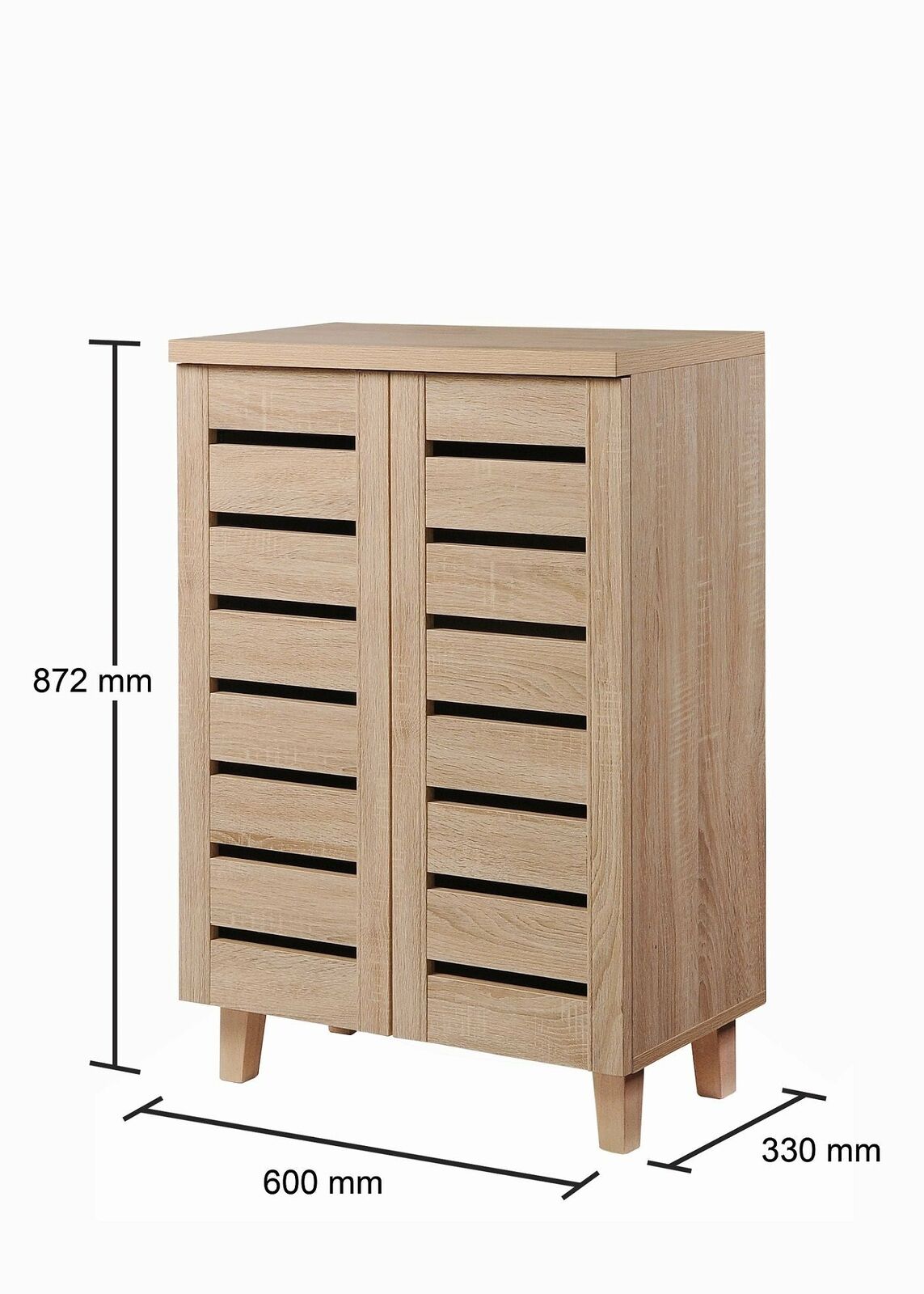 Shoe Storage 2 Door Rack Cupboard Doors Stand Drawer Unit Foot