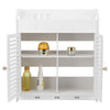 Bathroom Cabinet Double Door Wall Mounted Storage Unit Shelf Organizer Home UK