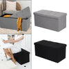 Home Folding Ottoman Storage Box Bench Pouffe Seat Stool Chair Footstool Storage